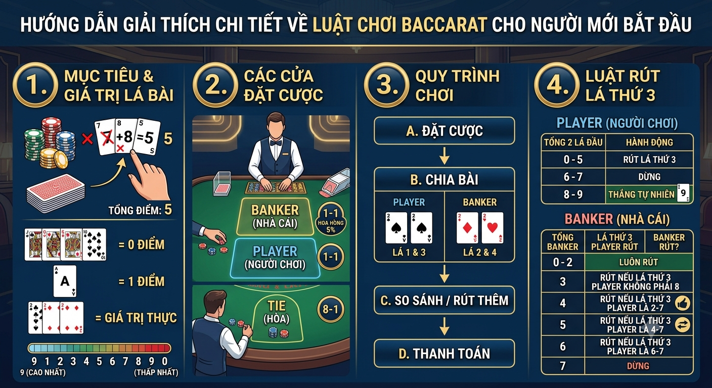 giải thích chi tiết về luật chơi baccarat